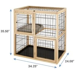 Frisco Collapsible Wood & Wire Cat Cage Playpen, 2 Level -Hot Sale Pet Supplies 323214 PT1. AC SS1800 V1645736521