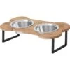 Frisco Premium Wood Elevated Bone Shape Stainless Steel Double Diner Dog & Cat Bowl, 3 Cup 1 Frisco Premium Wood Elevated Bone Shape Stainless Steel Double Diner Dog & Cat Bowl, 3 Cup -Hot Sale Pet Supplies 331497 MAIN. AC SS1800 V1657656891