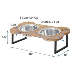Frisco Premium Wood Elevated Bone Shape Stainless Steel Double Diner Dog & Cat Bowl, 3 Cup 9 Frisco Premium Wood Elevated Bone Shape Stainless Steel Double Diner Dog & Cat Bowl, 3 Cup -Hot Sale Pet Supplies 331497 PT1. AC SS1800 V1661891788