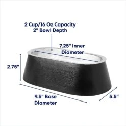 Frisco Long Eared Breed Stainless Steel Dog Bowl, Black, 2 Cup 9 Frisco Long Eared Breed Stainless Steel Dog Bowl, Black, 2 Cup -Hot Sale Pet Supplies 331530 PT1. AC SS1800 V1692728249