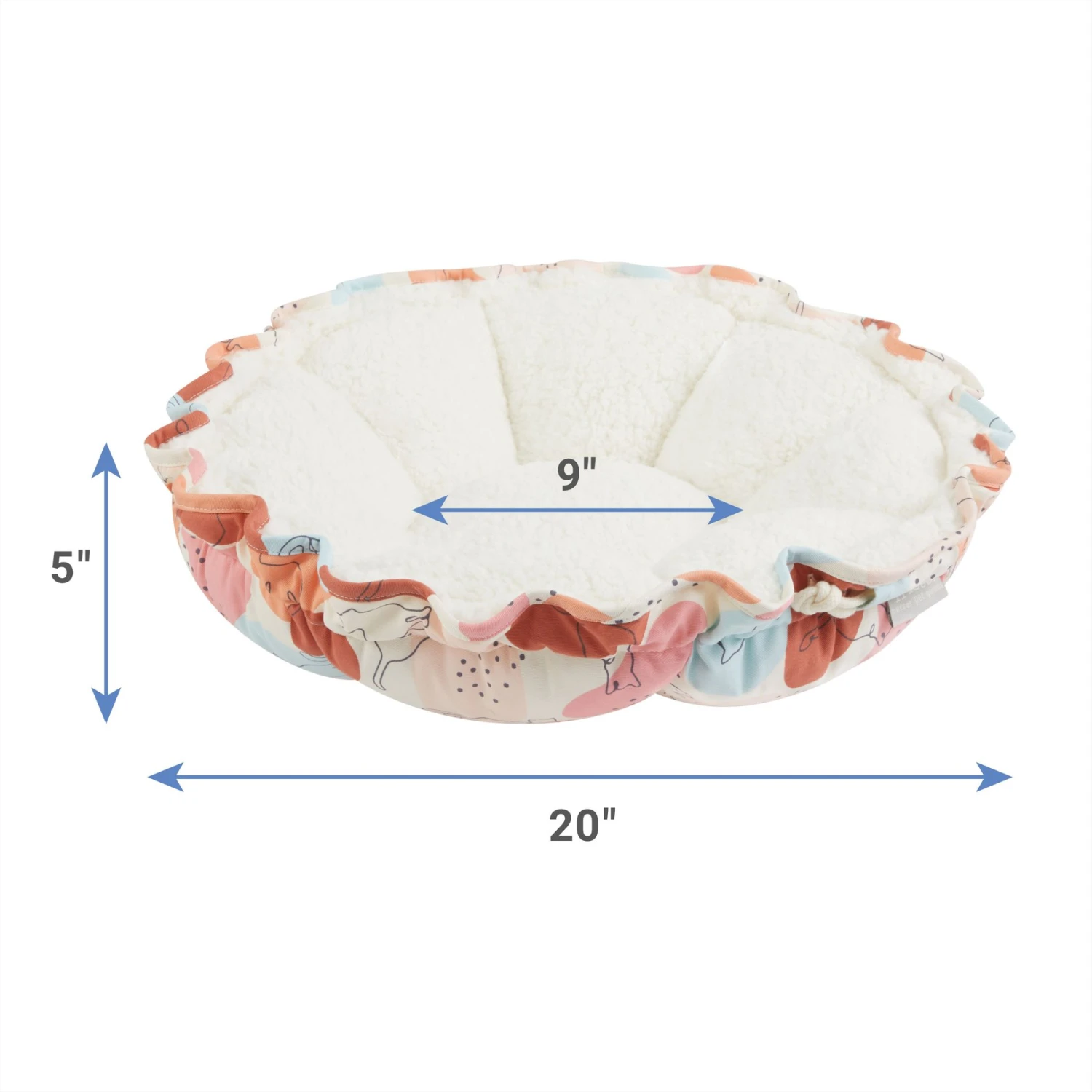 Frisco Calico Cat Design Adjustable Cat Bolster Bed 4 Frisco Calico Cat Design Adjustable Cat Bolster Bed - Image 2