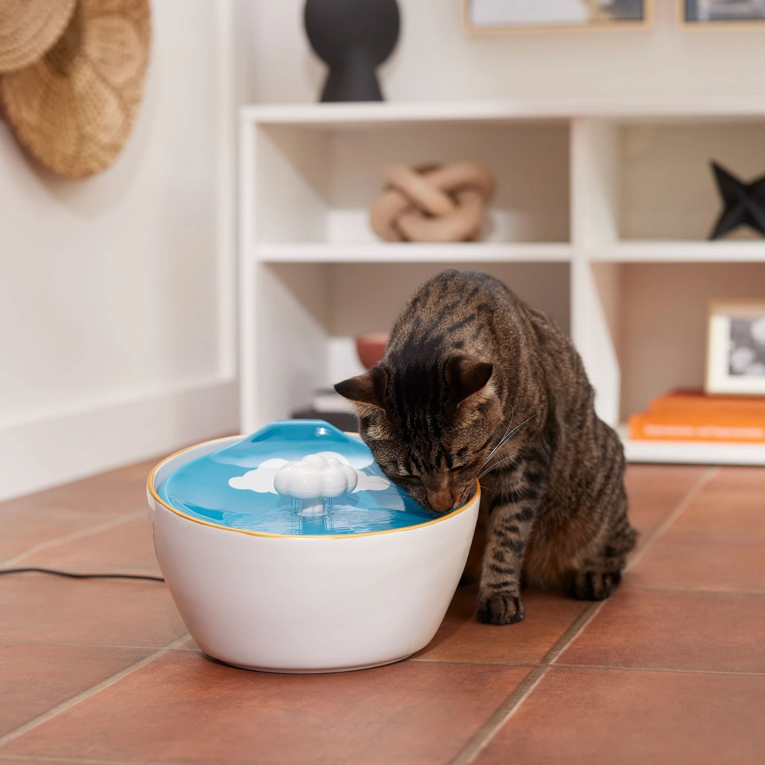 Frisco Ceramic Clouds Dog & Cat Fountain 3 Frisco Ceramic Clouds Dog & Cat Fountain