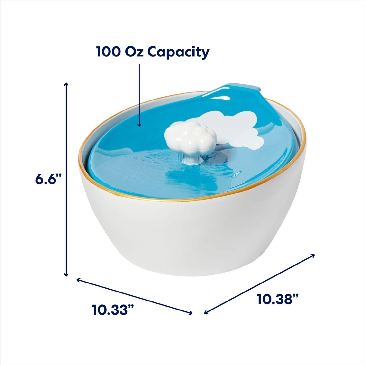 Frisco Ceramic Clouds Dog & Cat Fountain 4 Frisco Ceramic Clouds Dog & Cat Fountain - Image 2