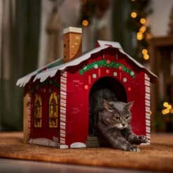Frisco Holiday Santa's Workshop Cardboard Cat House -Hot Sale Pet Supplies 360881 PT4. AC SS1800 V1695648152