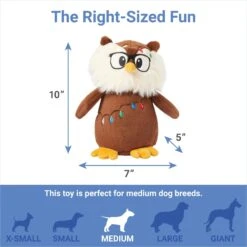 Frisco Holiday Festive Owl Plush Squeaky Dog Toy -Hot Sale Pet Supplies 360919 PT1. AC SS1800 V1661347827
