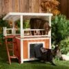 Frisco Outdoor Wooden Cat House With Balcony & Step Ladder -Hot Sale Pet Supplies 361012 MAIN. AC SS1800 V1659972526
