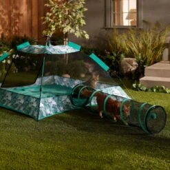 Frisco Mesh Outdoor Pop-up Cat Playpen Tent & Tunnel -Hot Sale Pet Supplies 371209 PT6. AC SS1800 V1663094504