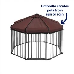 Frisco Outdoor Galvanized Steel 8-Panel Configurable Gate And Playpen With Oxford Roof -Hot Sale Pet Supplies 507086 PT2. AC SS1800 V1669212042