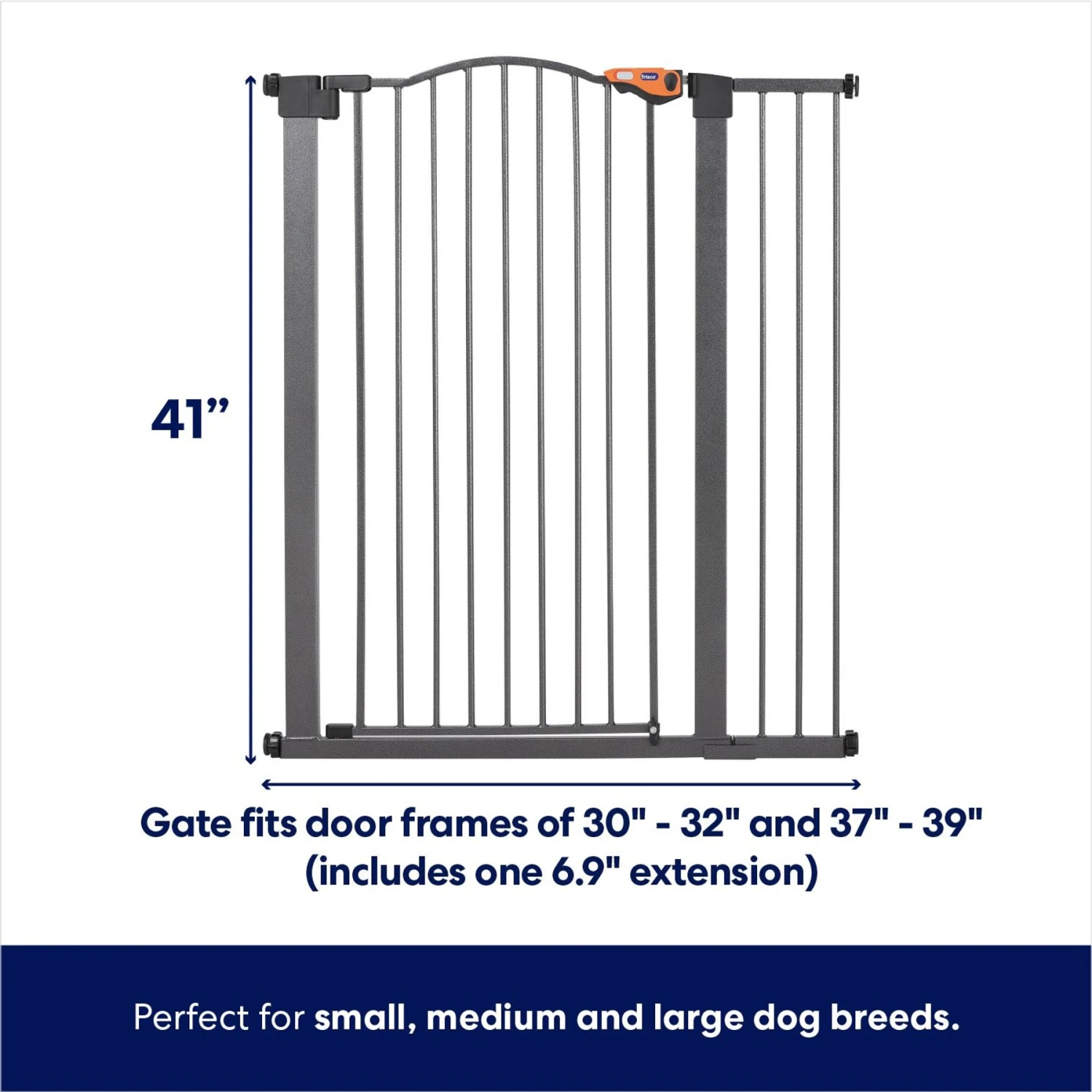 Frisco Outdoor Steel Arch Extra Tall Auto-Close Dog Gate 4 Frisco Outdoor Steel Arch Extra Tall Auto-Close Dog Gate - Image 2
