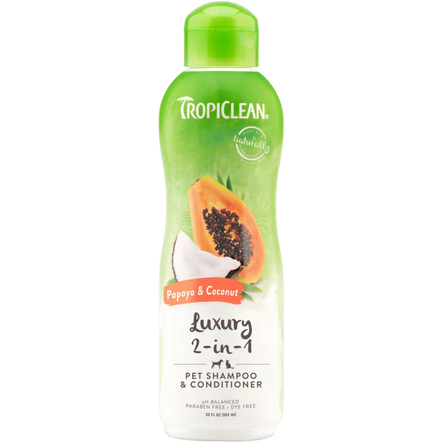 TropiClean Luxury 2 In 1 Papaya & Coconut Pet Shampoo & Conditioner & Frisco Cat & Dog Bristle Brush 4 TropiClean Luxury 2 In 1 Papaya & Coconut Pet Shampoo & Conditioner & Frisco Cat & Dog Bristle Brush - Image 2