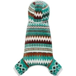 Frisco Fairisle Cozy Plush Fleece Dog & Cat PJs, Green -Hot Sale Pet Supplies 719054 PT4. AC SS1800 V1692720279