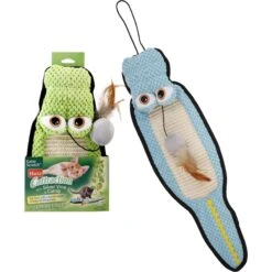 Frisco Natural Catnip & Hartz Cattraction Silver Vine & Catnip Gator Cat Scratcher Toy, Color Varies -Hot Sale Pet Supplies 737470 PT5. AC SS1800 V1683212076