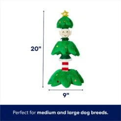 Frisco Holiday Elf In A Tree Bungee Plush Squeaky Dog Toy -Hot Sale Pet Supplies 739846 PT1. AC SS1800 V1694809430