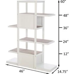 ZooVilla Bookshelf Cat Tree, White -Hot Sale Pet Supplies 824014 PT3. AC SS1800 V1683567294