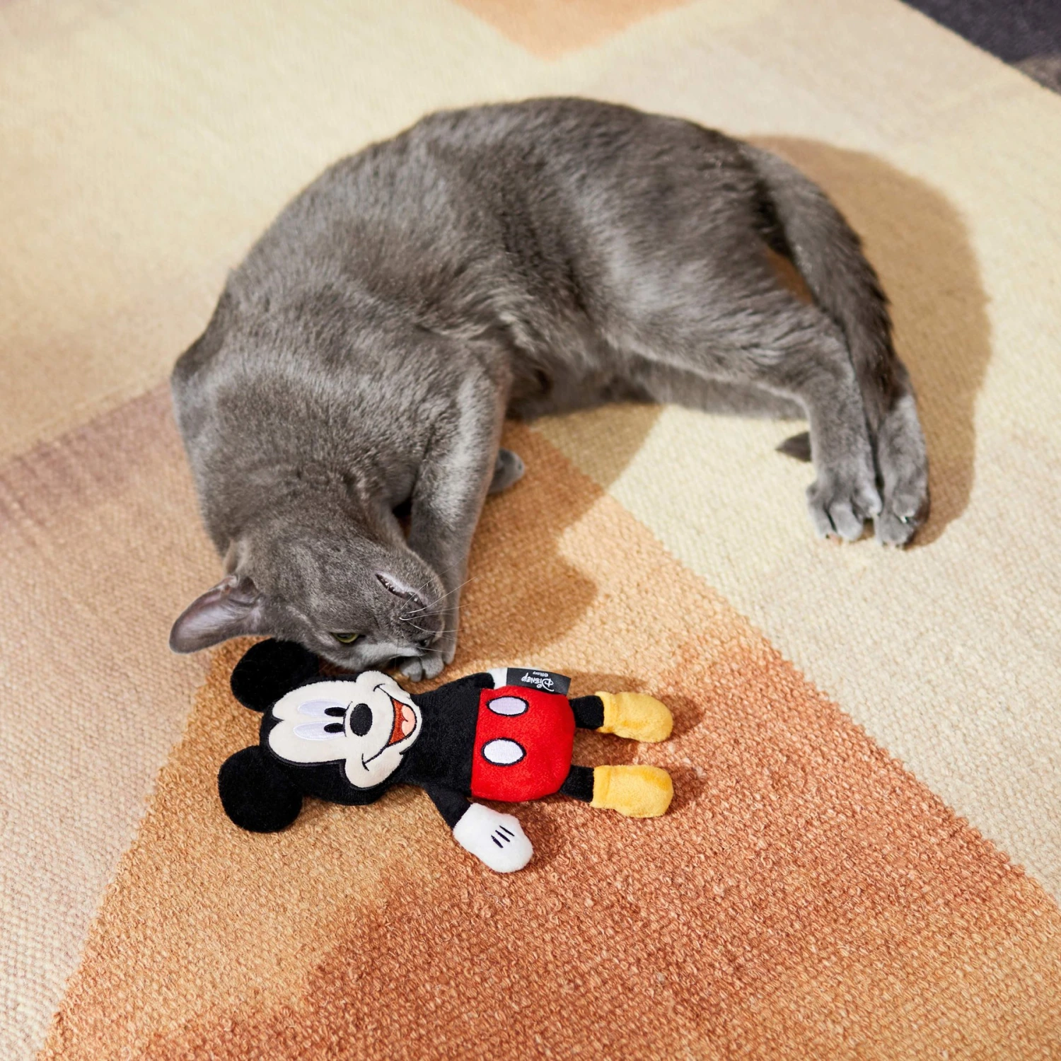Disney Mickey Mouse Plush Kicker Cat Toy With Catnip + 3 Items 6 Disney Mickey Mouse Plush Kicker Cat Toy With Catnip + 3 Items - Image 4