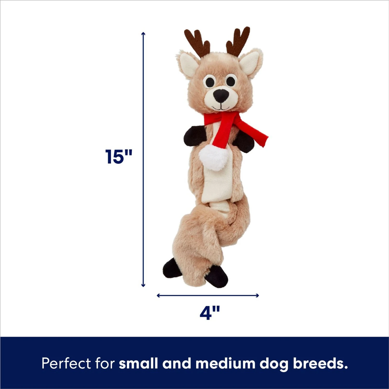 Frisco Holiday Reindeer Bungee Plush Squeaky Dog Toy & Frisco Holiday Snowman Bungee Plush Squeaky Dog Toy 5 Frisco Holiday Reindeer Bungee Plush Squeaky Dog Toy & Frisco Holiday Snowman Bungee Plush Squeaky Dog Toy - Image 3
