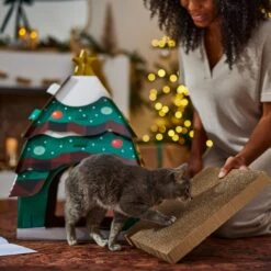 Frisco Holiday Christmas Tree Cardboard Cat House & Frisco Holiday Santa's Workshop Cardboard Cat House -Hot Sale Pet Supplies 986190 PT4. AC SS1800 V1698257787