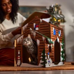 Frisco Holiday Log Cabin Cardboard Cat House & Frisco Holiday Santa's Workshop Cardboard Cat House -Hot Sale Pet Supplies 986198 PT4. AC SS1800 V1698258175