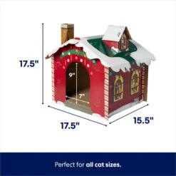 Frisco Holiday Log Cabin Cardboard Cat House & Frisco Holiday Santa's Workshop Cardboard Cat House -Hot Sale Pet Supplies 986198 PT6. AC SS1800 V1698257736