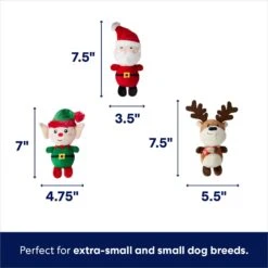 Frisco Holiday Santa's Helpers Plush Squeaky Dog Toy, 3 Count & Frisco Holiday Hot Cocoa Hide & Seek Puzzle Plush Squeaky Dog Toy -Hot Sale Pet Supplies 986230 PT2. AC SS1800 V1700690565