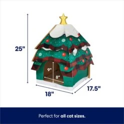 Frisco Holiday Log Cabin Cardboard Cat House & Frisco Holiday Christmas Tree Cardboard Cat House -Hot Sale Pet Supplies 986238 PT6. AC SS1800 V1698258344